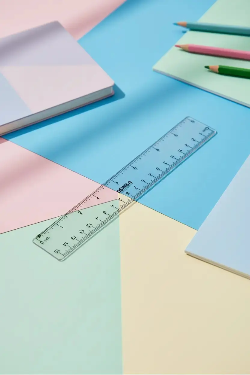 Miniso Lisanslı Basic Serisi Şeffaf Cetvel 15 cm – Pratik Okul Ofis Kırtasiye Ürünü