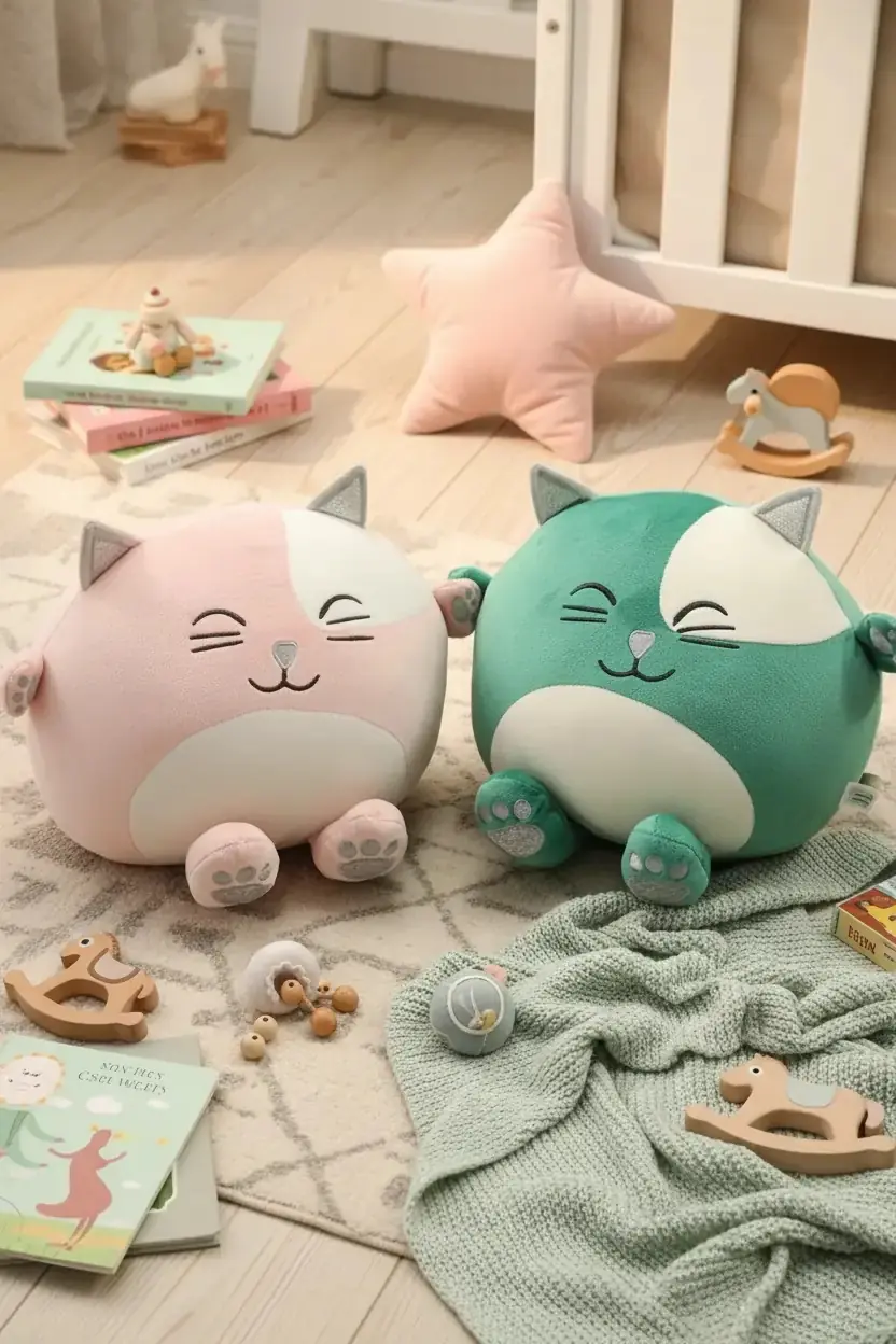 Sevimli ve Yumuşak Peluş Kedi 35 cm – Uyku ve Oyun Arkadaşı Yumuşak Peluş Oyuncak