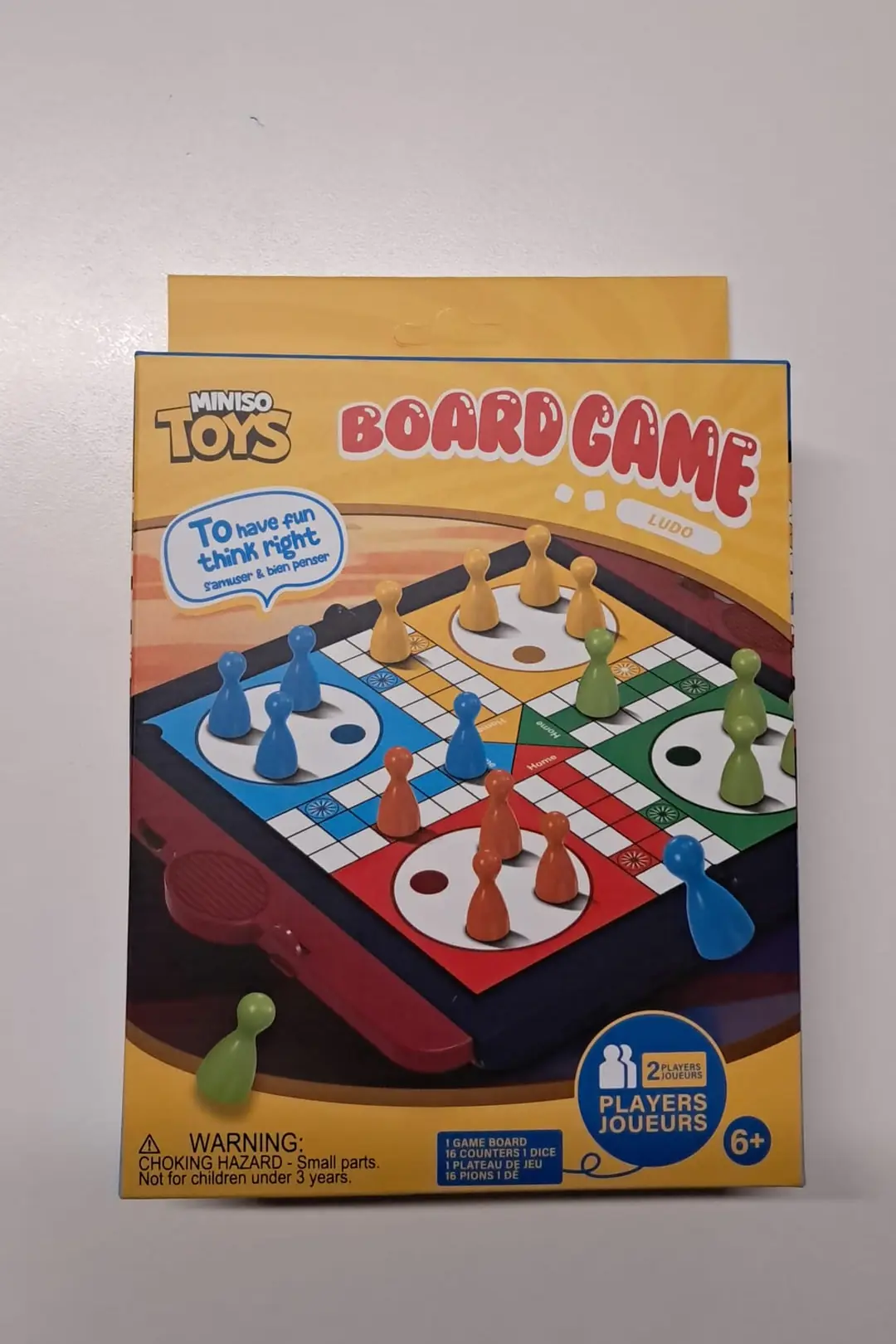 Miniso Lisanslı Ludo Masa Oyunu – Aile ve Arkadaşlarla Eğlenceli Klasik Oyun