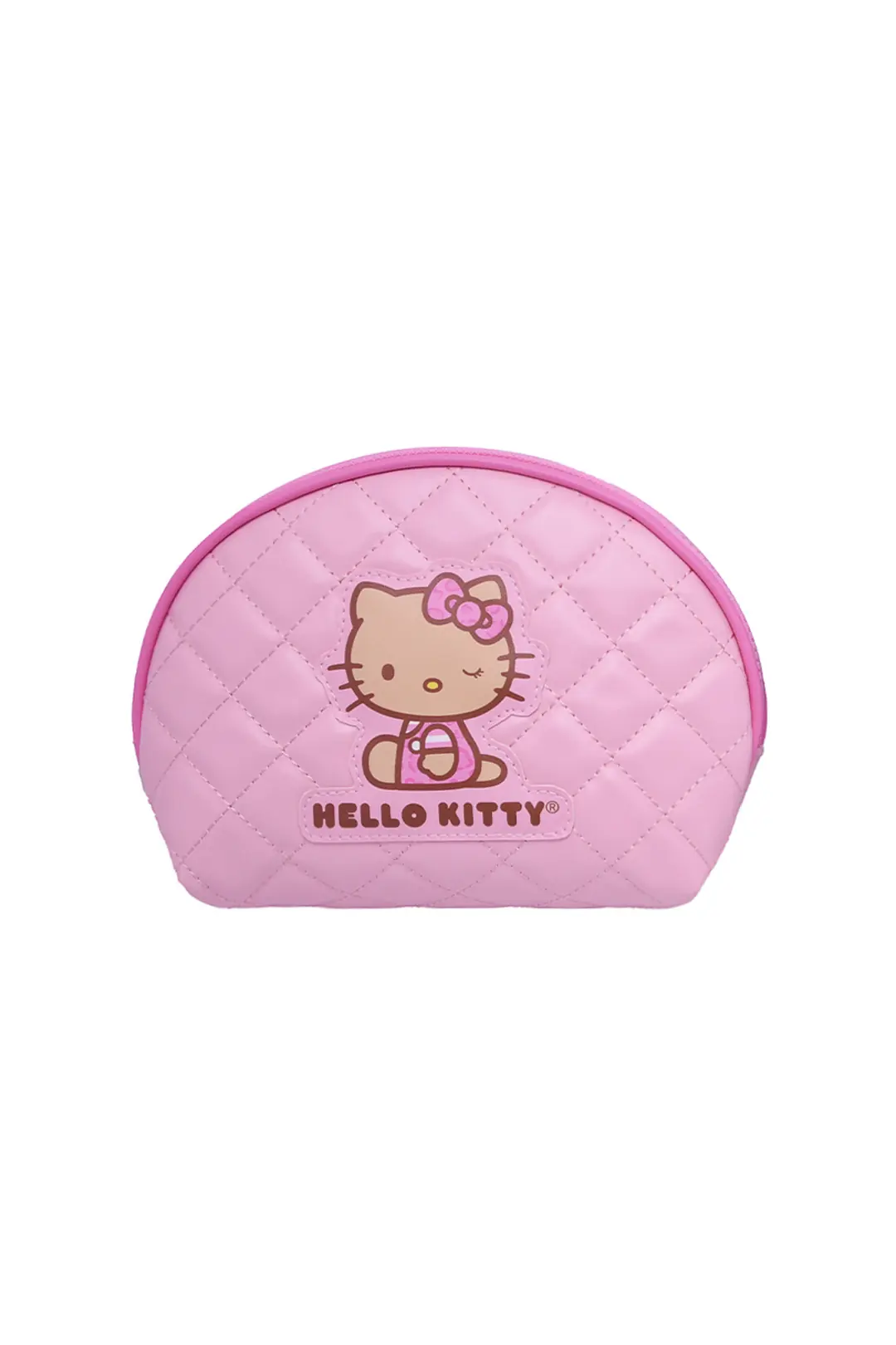 Hello Kitty Leopar Desenli Deniz Kabuğu Şeklinde Kozmetik Çantası