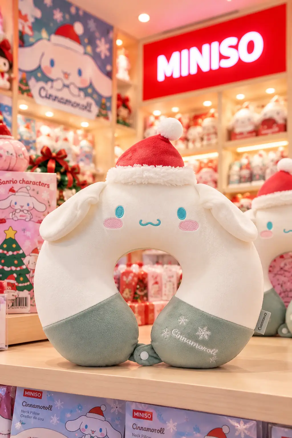 Sanrio Lisanslı Yılbaşı Koleksiyonu Cinnamoroll Hafızalı Sünger Boyun Yastığı – Visko Seyahat Yastığı