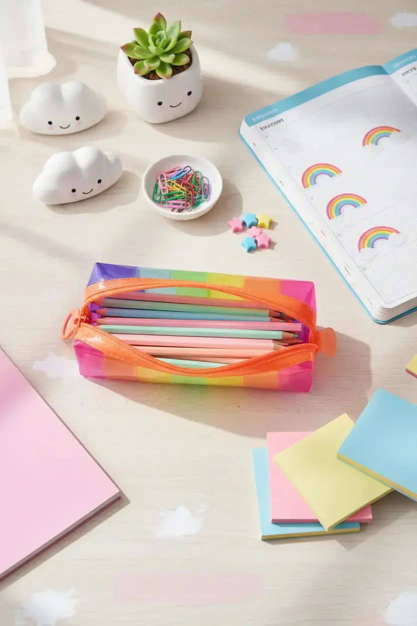 Taros Unick Color Büyük Boy Silikon Gökkuşağı Kalemlik