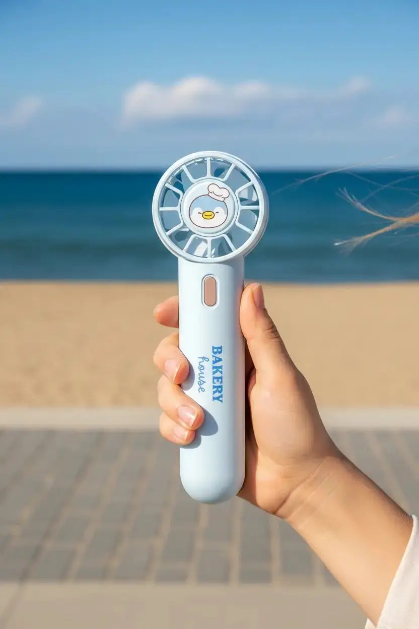 Miniso Lisanslı Mini Family El Tipi Vantilatör 500mAh Mavi – Taşınabilir Serinlik