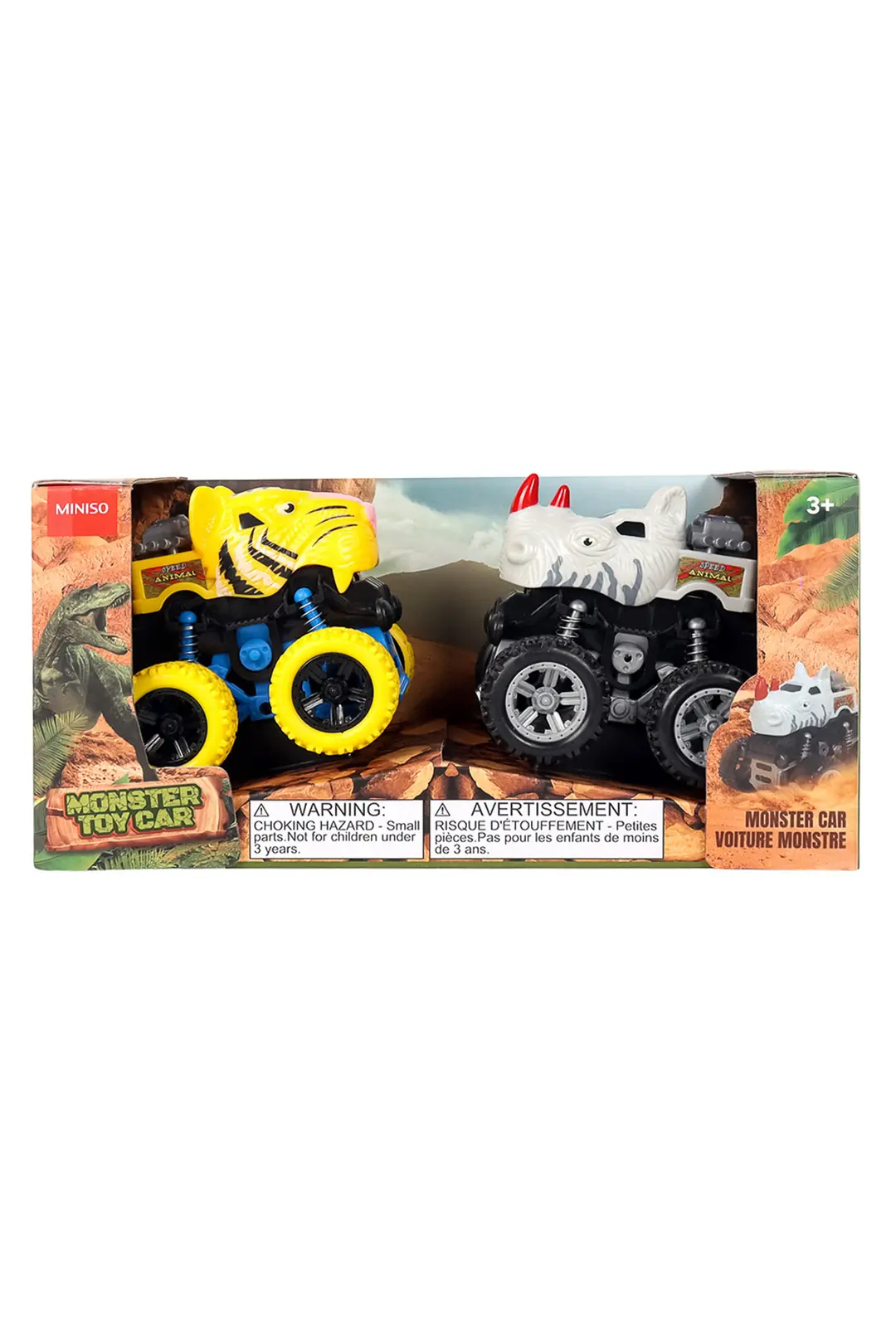 10U Dinozor Serisi Oyuncak Arabalar - 2'li Paket