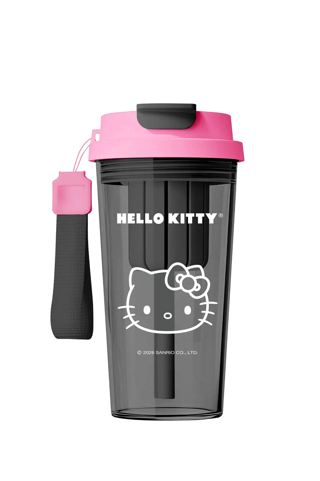 Hello Kitty Siyah Beyaz Serisi Çift İçimli Plastik Matara (5