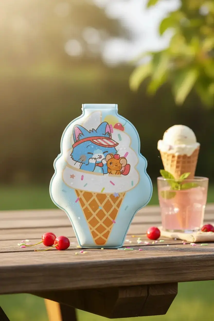 Miniso Lisanslı Tom ve Jerry Gokko Serisi Dondurma Temalı Puffy Not Defteri