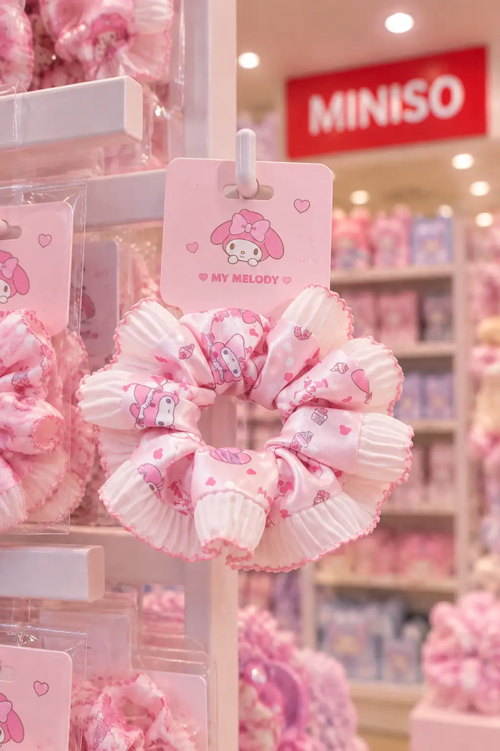 Sanrio My Melody Lisanslı Saç Lastiği – Yumuşak Dokulu – Pembe & Şık