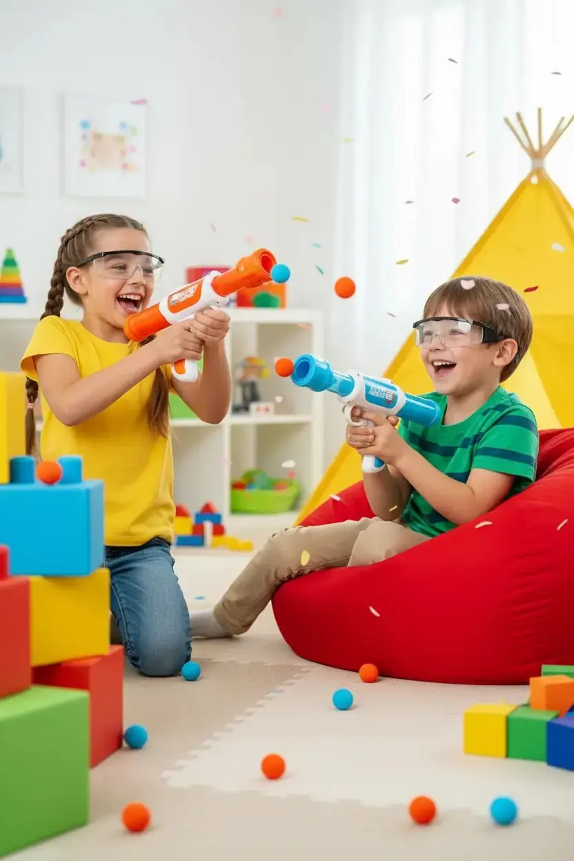 Miniso Lisanslı Soft Bullet Gun Oyuncak Tabanca Seti Güvenli Oyun 31.6 Cm
