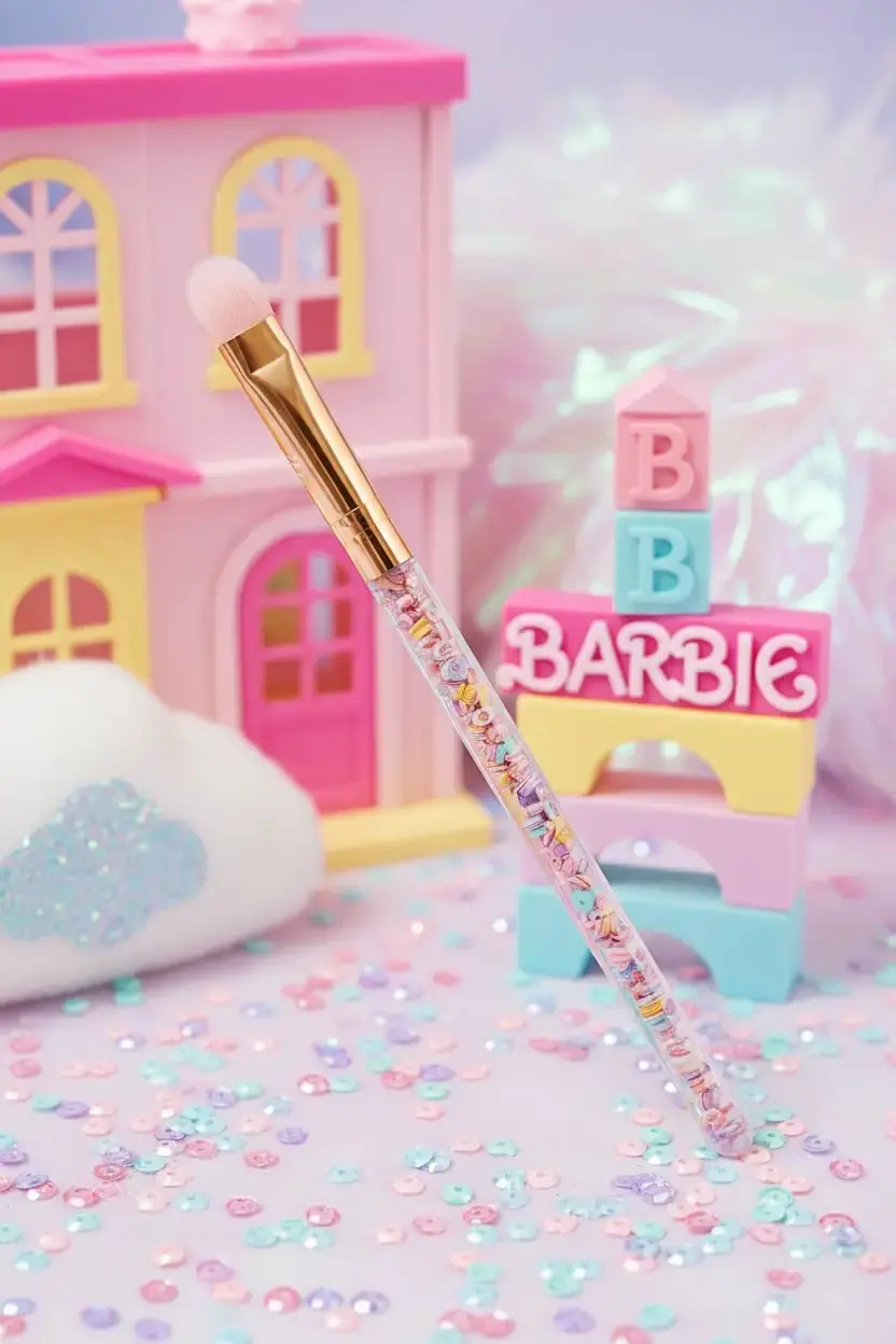 Barbie Lisanslı Karıştırma Far Fırçası – Profesyonel Göz Makyaj Fırçası