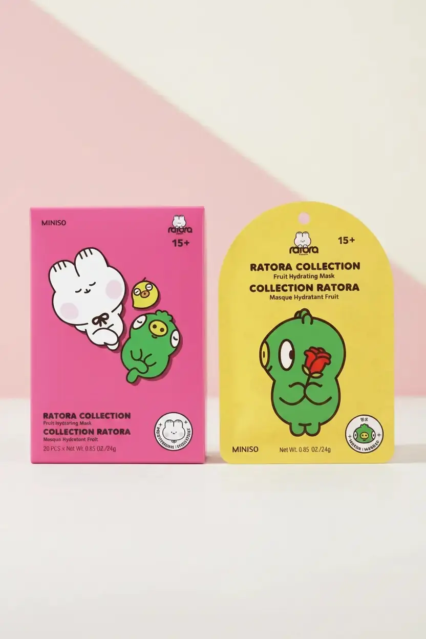 Miniso Lisanslı Ratora Collection Fruit Hydrating Mask – Mango Özlü Nemlendirici Kağıt Yüz Maskesi