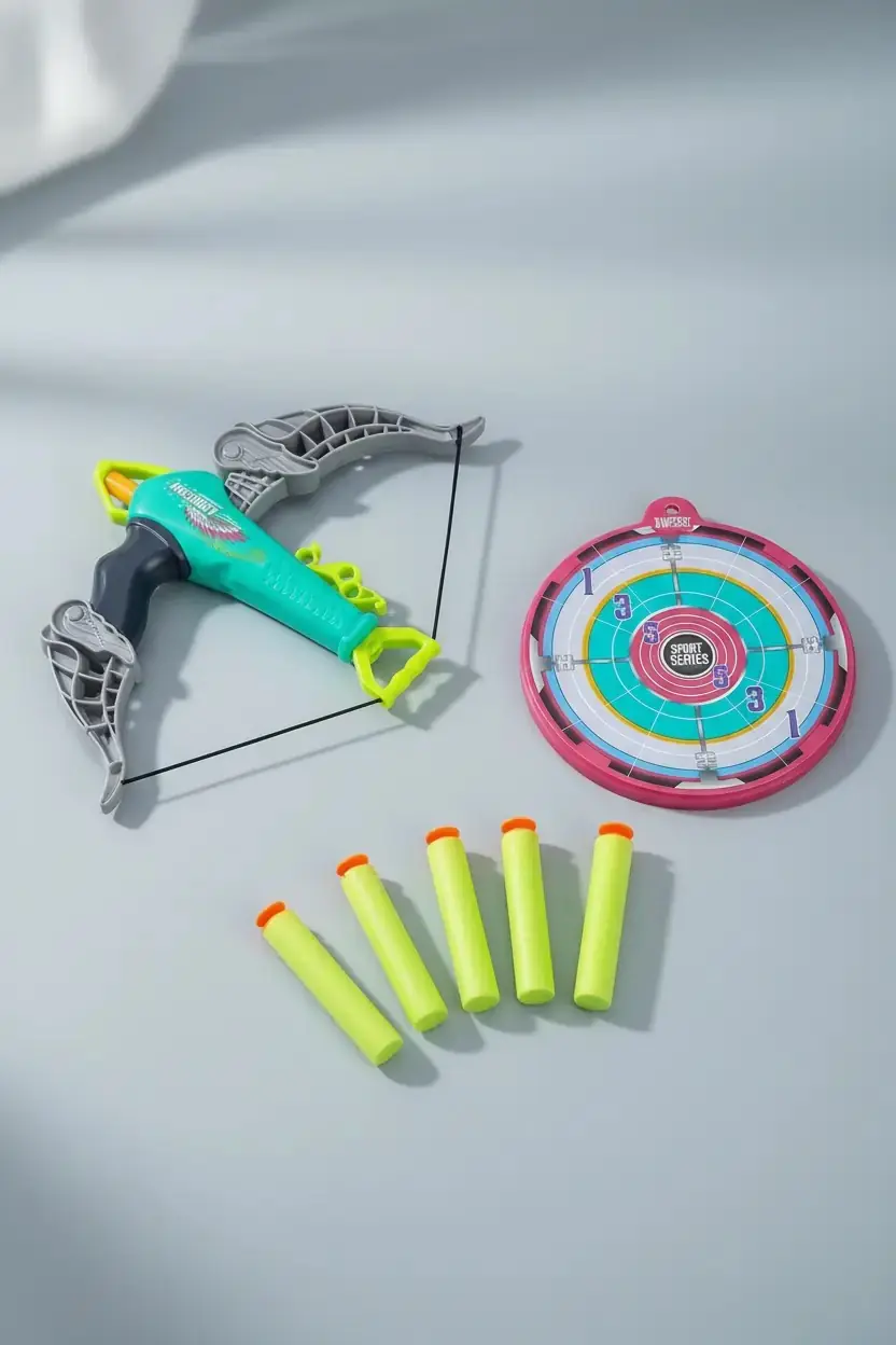 Miniso Lisanslı Soft Bullet Oyuncak Tabanca 33,5 Cm – Hedefli Köpük Dart Seti Yeşil