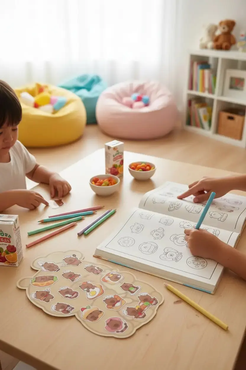 Miniso Lisanslı Pişirme Serisi Mimibara Sticker Seti Dekoratif Kağıt Çıkartma Paketi