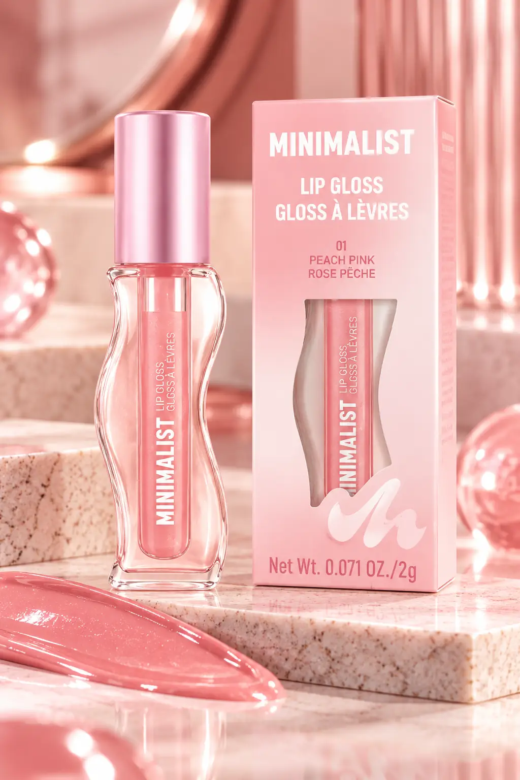 Miniso Lisanslı Minimalist Dudak Parlatıcısı – 02 Yumuşak Kayısı Cam Görünümlü Parlak Bitiş