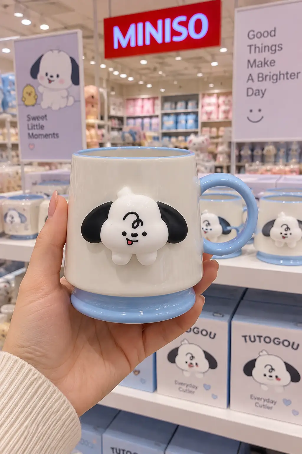 Miniso Lisanslı Tutogou Serisi Tuto 3D Süslemeli Seramik Kupa 380 mL – Sevimli Tasarım