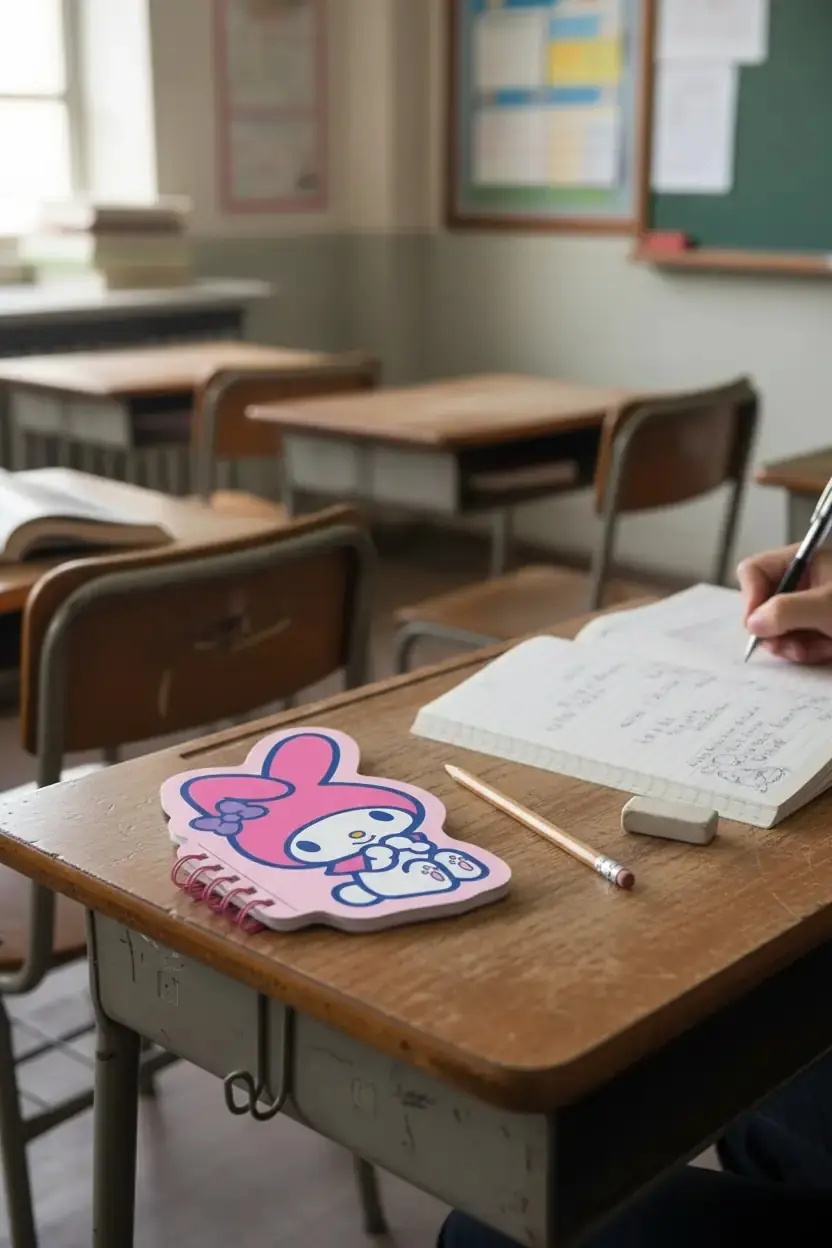 Sanrio Lisanslı My Melody Figürlü Spiralli Not Defteri 80 Yaprak 12.7 Cm