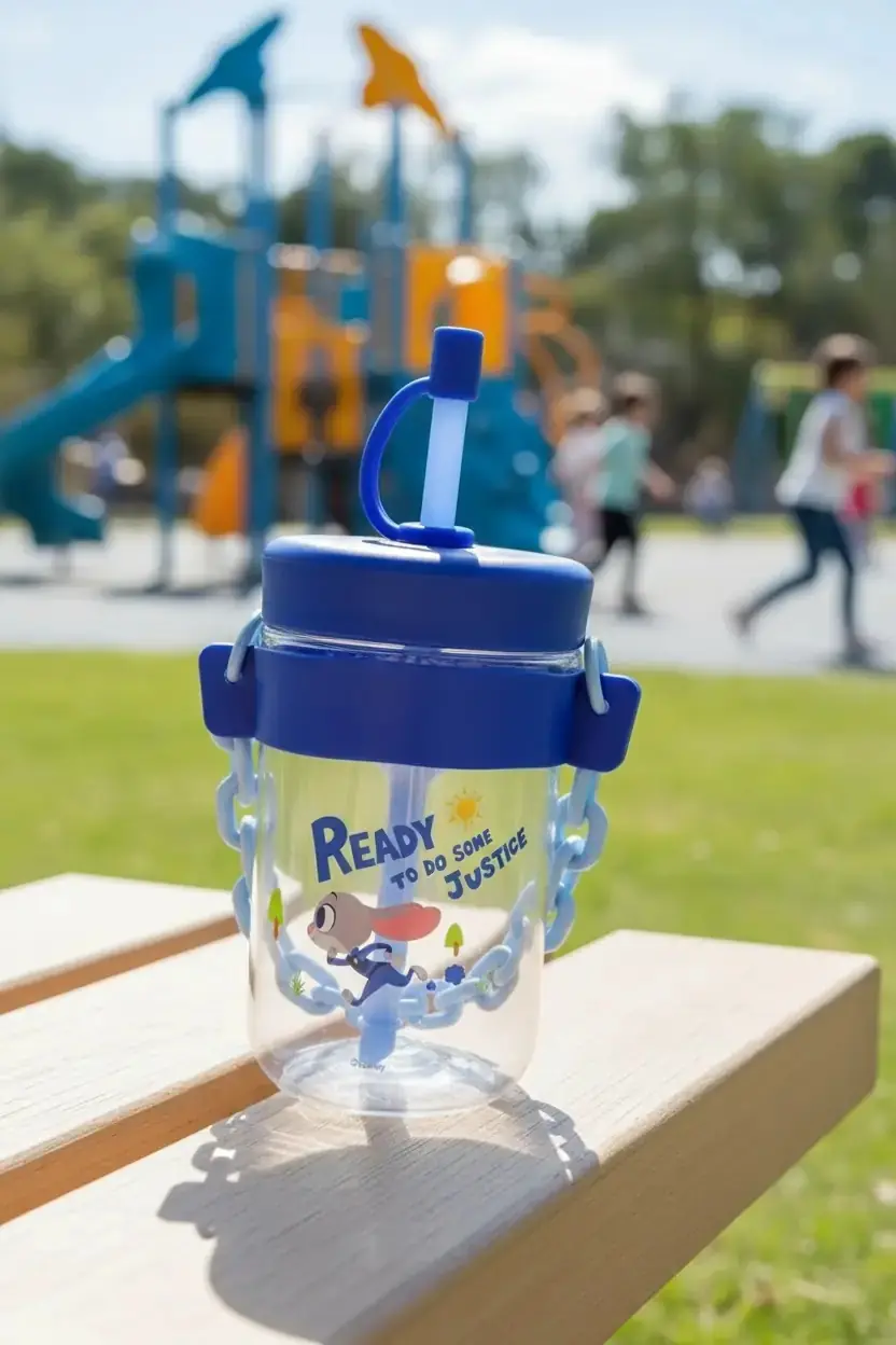 Disney Lisanslı Zootropolis Judy Hopps Askılı Pipetli Su Kabı 550 ML – Sızdırmaz & Taşınabilir