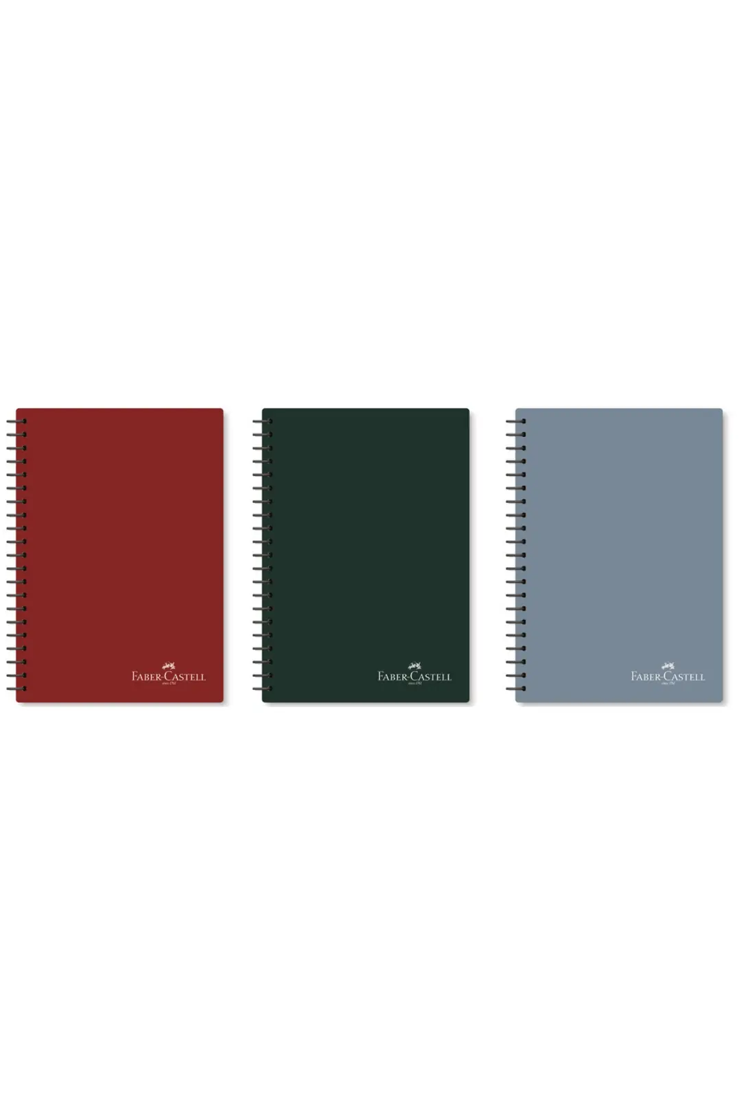 Faber-Castell PP Koyu Renkler Çizgili Defter 100 Yaprak – Spiral Ciltli
