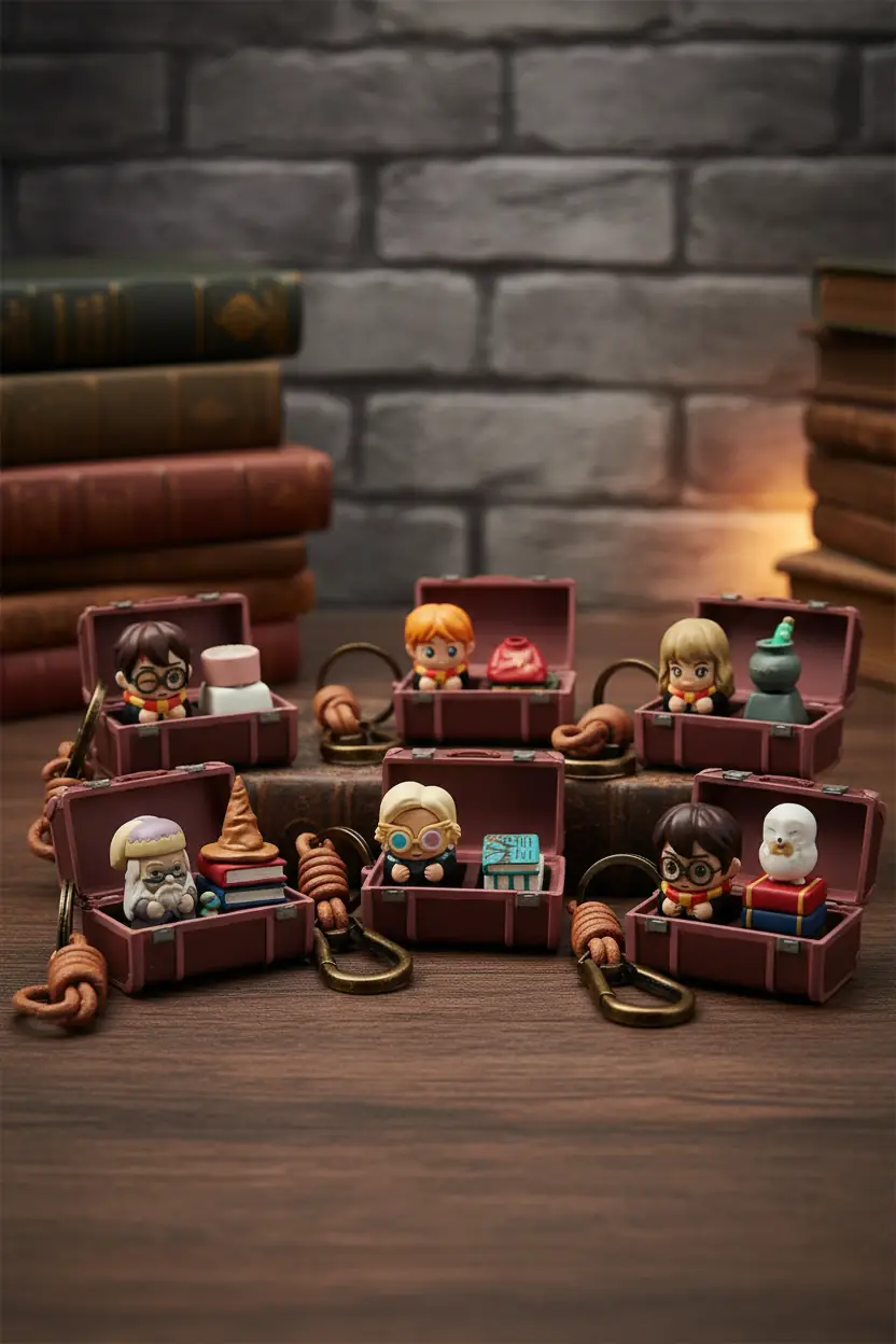 Harry Potter Lisanslı Zaman Döndürücü Tuş Başlığı Blind Box Kolye – Sürpriz Model