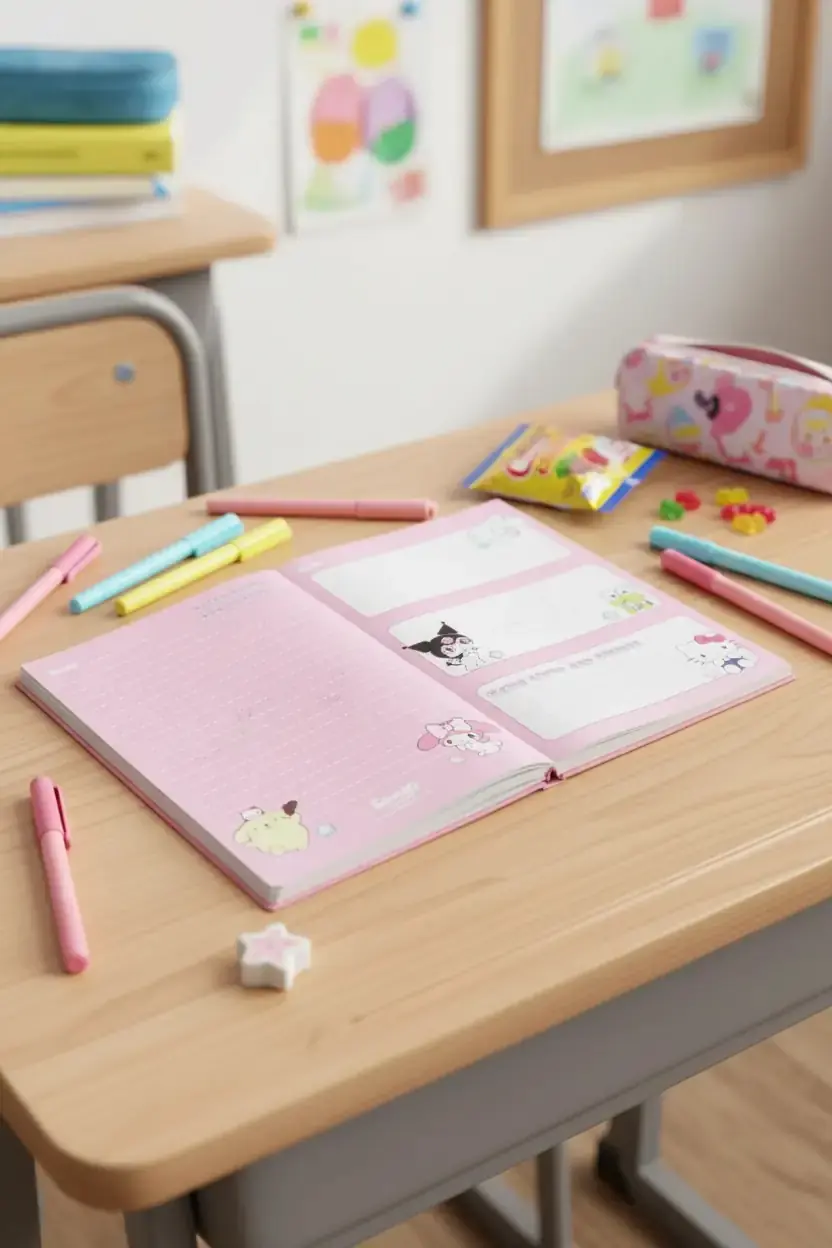 Sanrio Lisanslı Hello Kitty Ve Arkadaşları Sert Kapak Defter 12.9 Cm