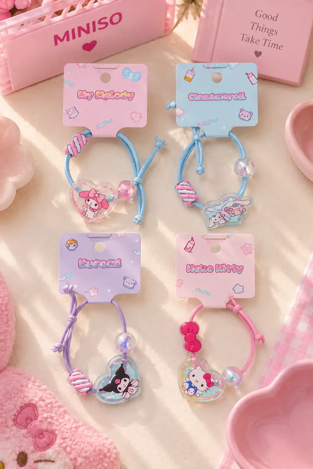 Hello Kitty Lisanslı Tatlı Fabrika Serisi Saç Tokası – Pastel & Esnek Yapı
