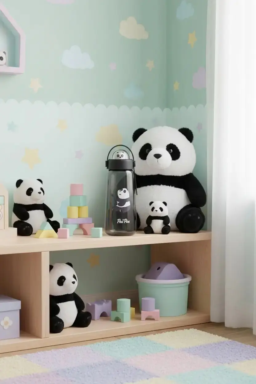 We Bare Bears Lisanslı Panda Su Şişesi – Sızdırmaz ve Dayanıklı Çocuk Matarası 600 ML
