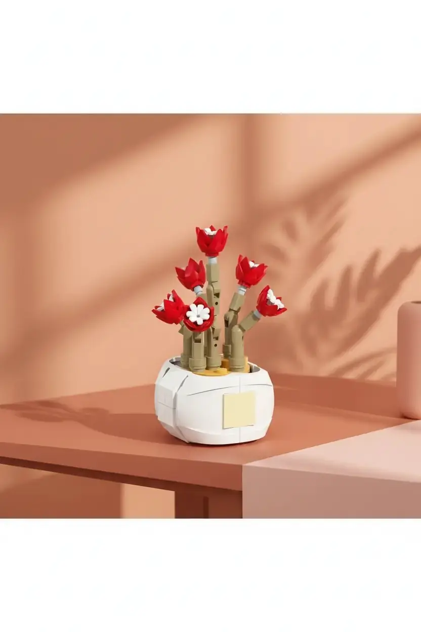 Miniso Lisanslı Sukulent Yapı Oyuncak Seti 83 Parça – Çiçeklerin Dili Fantasy Angel Modeli