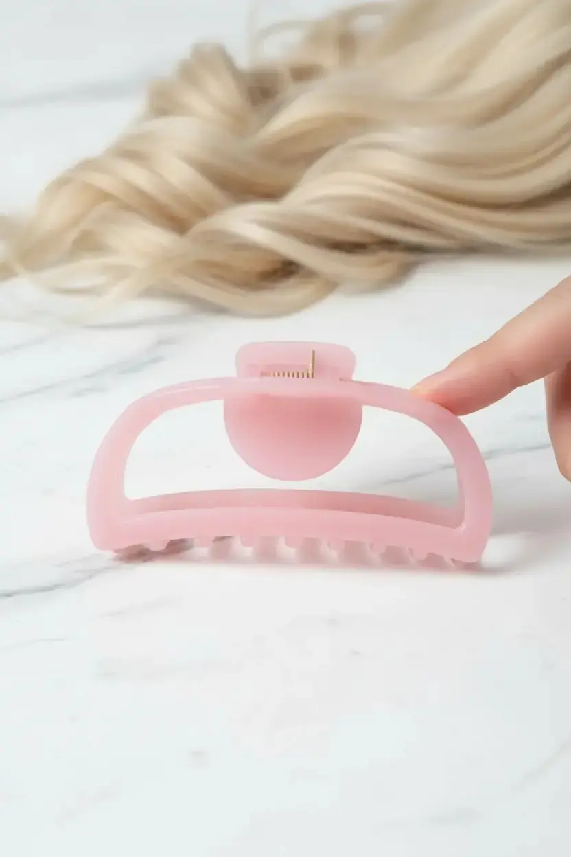 Miniso Lisanslı Ortası Boşluklu Büyük Boy Saç Klipsi – Selüloz Asetat