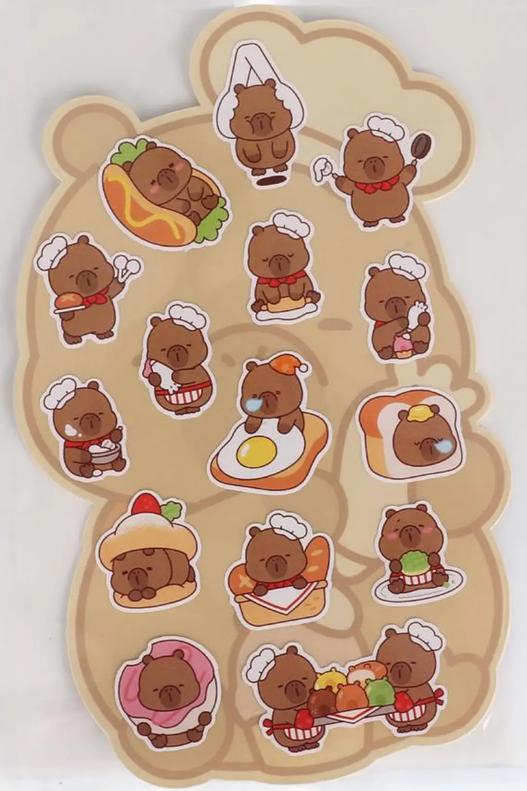 Miniso Lisanslı Pişirme Serisi Mimibara Sticker Seti Dekoratif Kağıt Çıkartma Paketi
