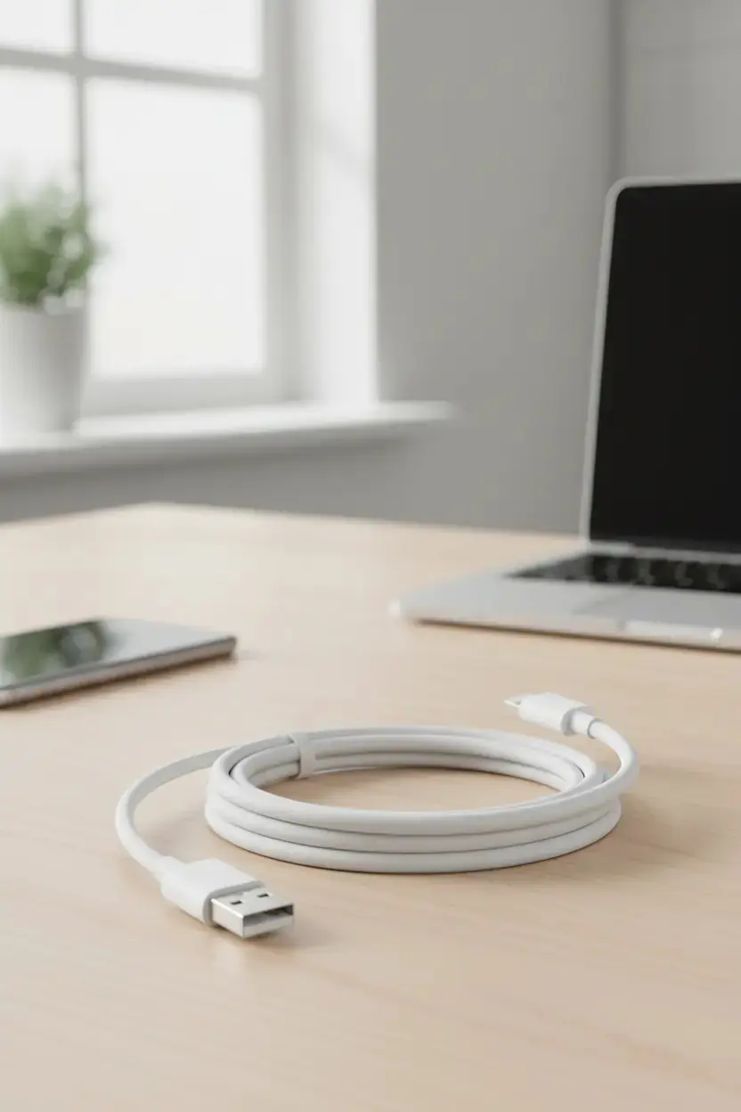 Miniso Lisanslı Lightning Konnektörlü Hızlı Şarj ve Senkronizasyon Kablosu – 3A Yüksek Performanslı Beyaz 2M