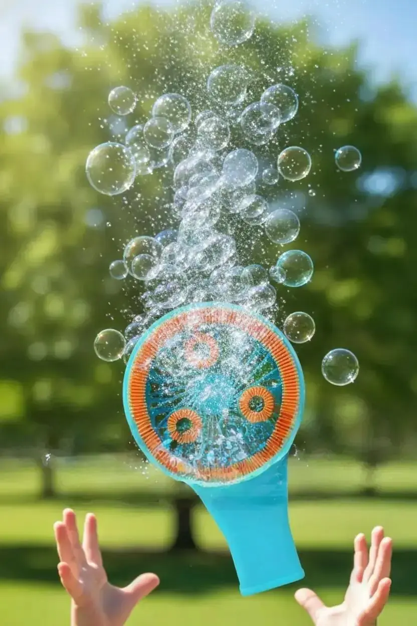 Miniso Lisanslı El Tipi Baloncuk Oyuncak Eğlenceli Açık Hava Oyun Arkadaşı Mavi 18 Cm