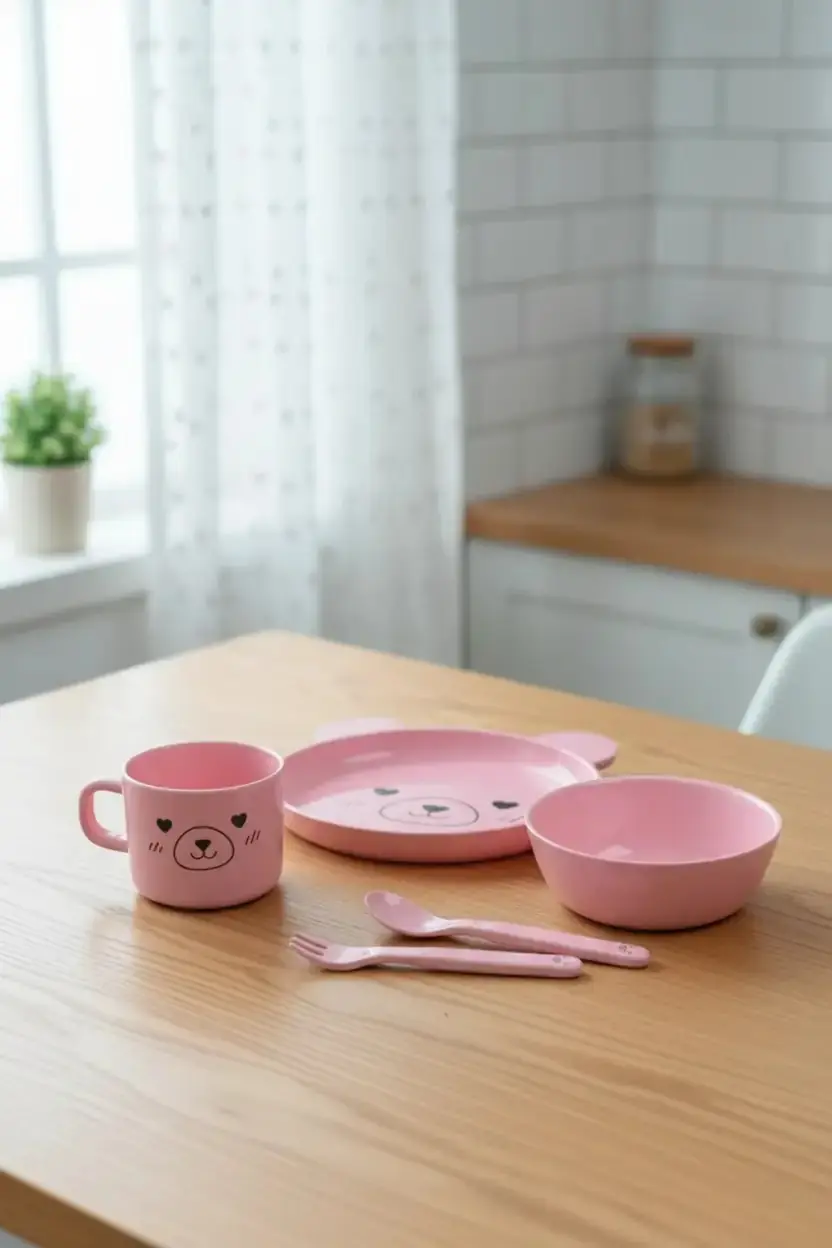 Miniso Lisanslı Sevimli Evcil Hayvan Serisi 5 Parça Çatal Kaşık Bıçak Seti – Hafif Ve Pratik
