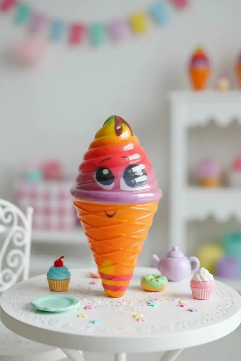 Tusi Squishy Dondurma Oyuncak – Yumuşak Sıkılabilir Stres Köpük Oyuncak