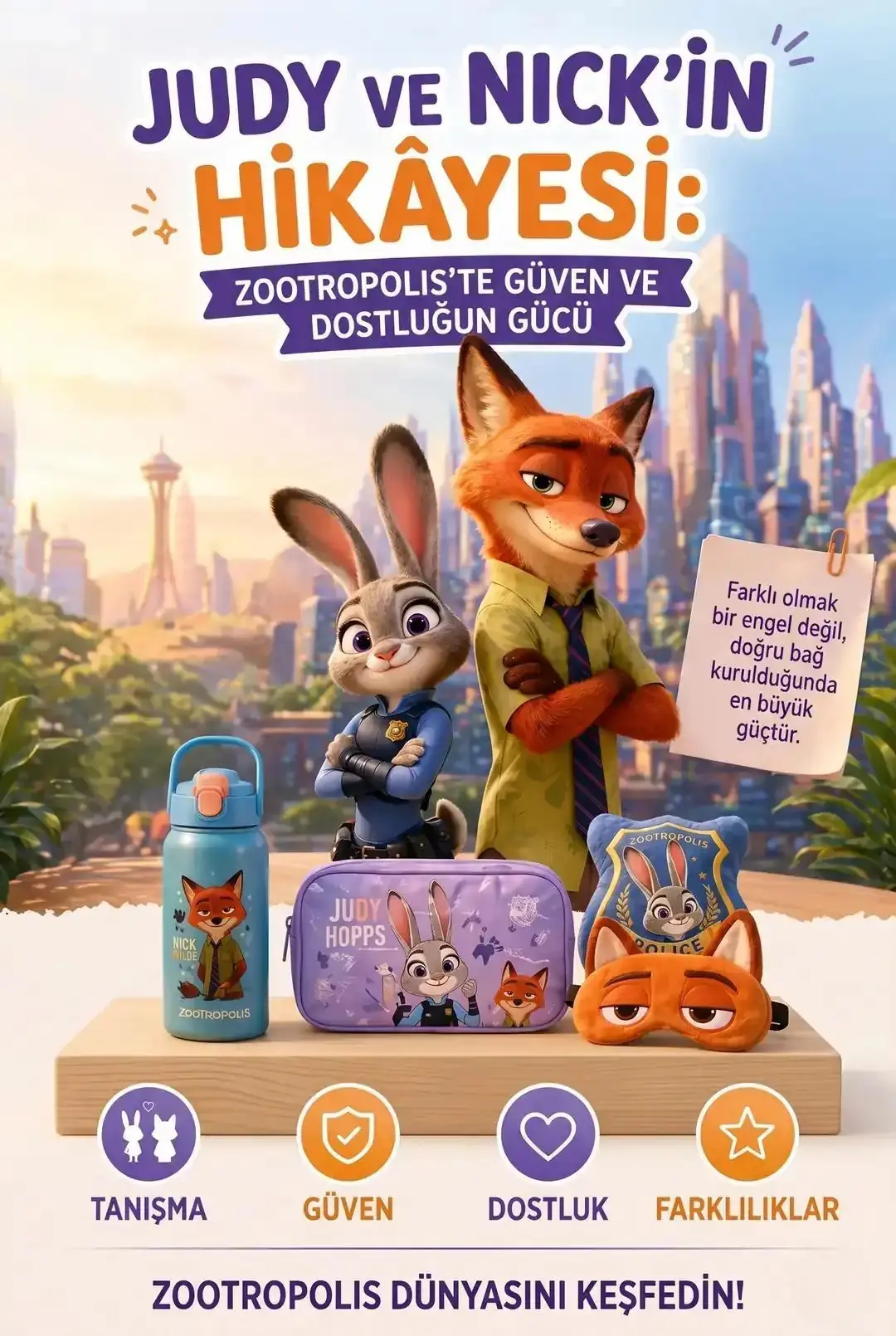 Judy ve Nick’in Hikâyesi: Zootropolis’te Güven ve Dostluğun Gücü