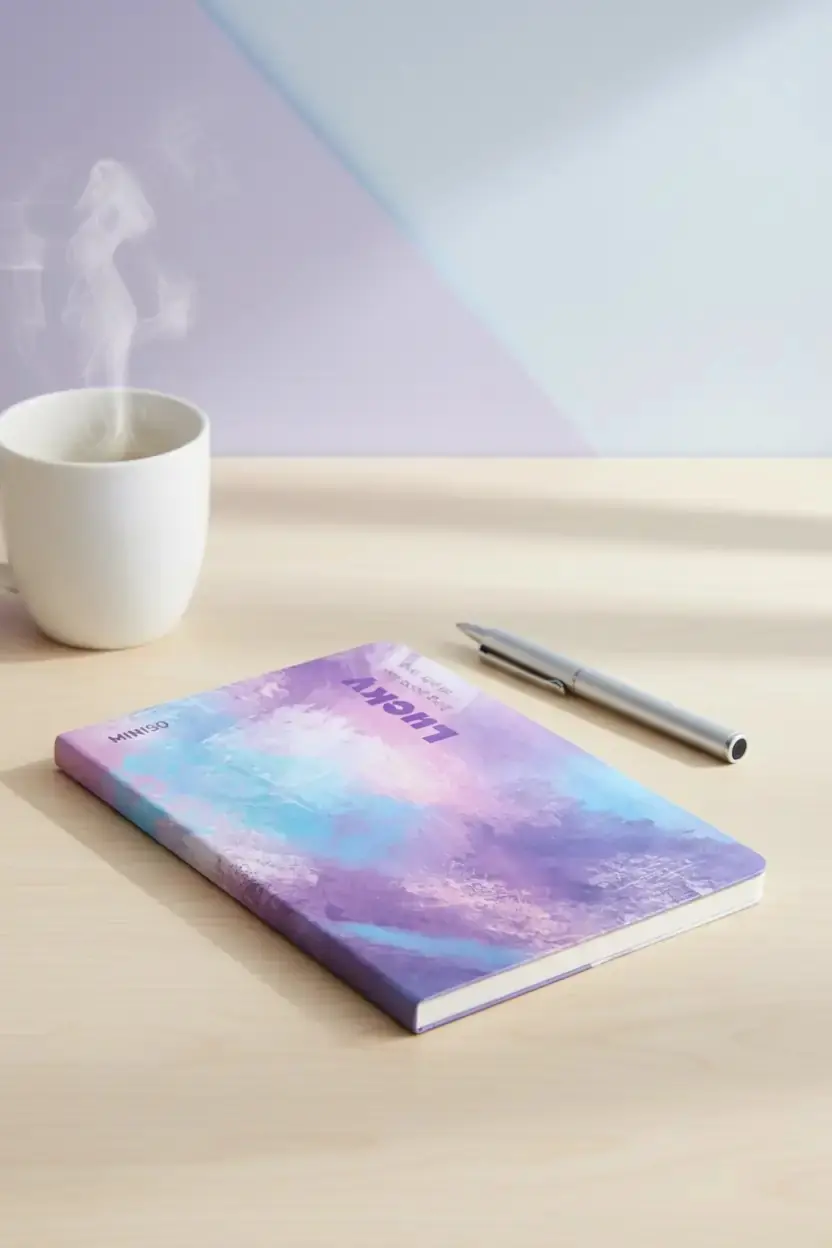 Miniso Lisanslı Pastel Serisi A5 Ciltli Defter 88 Sayfa – Mor