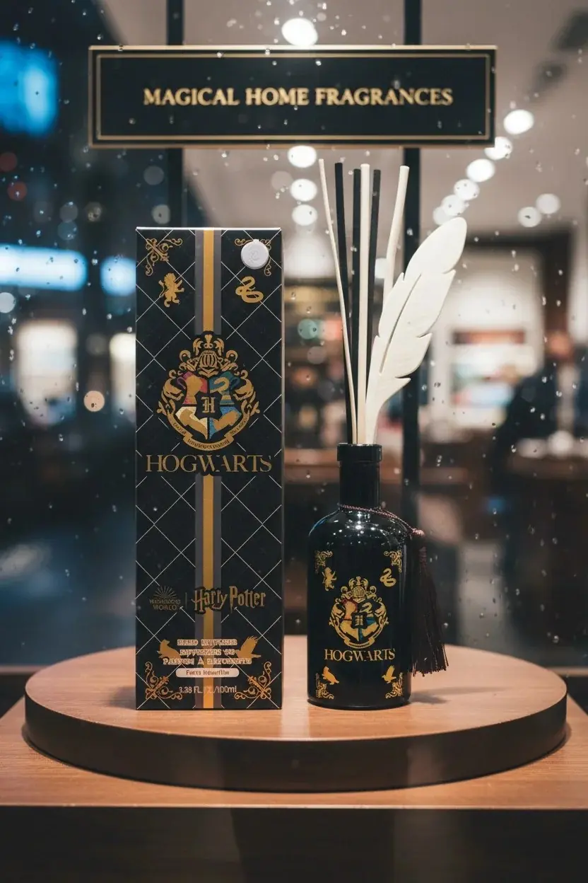 Harry Potter Lisanslı Hogwarts Yasak Orman Oda Kokusu – Fiber Çubuklu Dekoratif Cam Şişe Seti