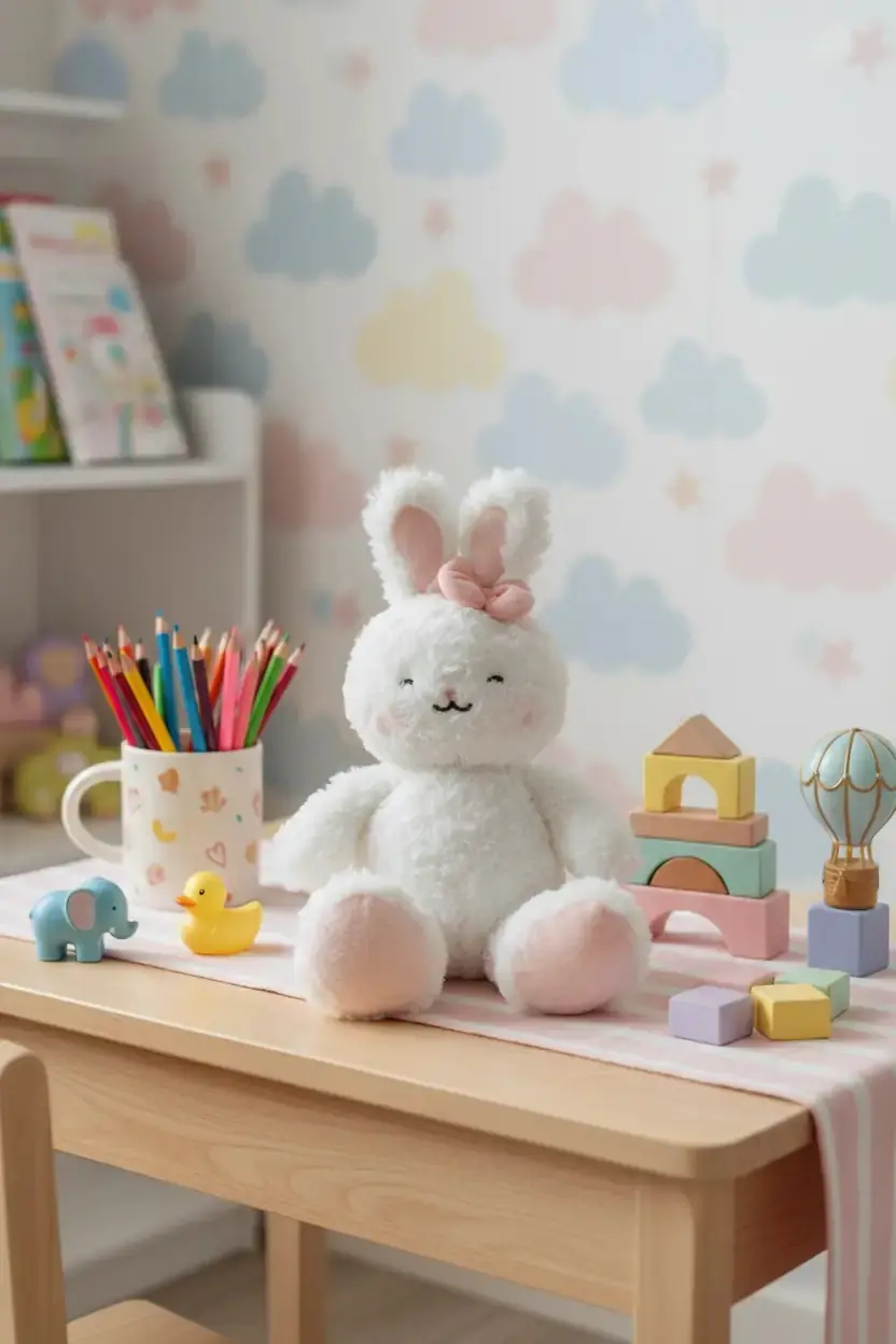 Miniso Lisanslı Tavşan Peluş Oyuncak 25 Cm – Yumuşacık Sarılmalık Sevimli Tasarım