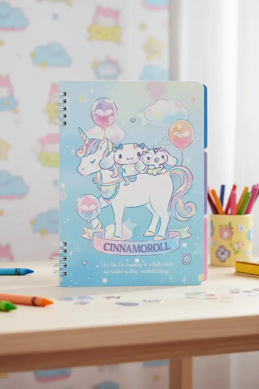 Sanrio Lisanslı Cinnamoroll B5 Telli Defter 36 Yaprak 18 CM