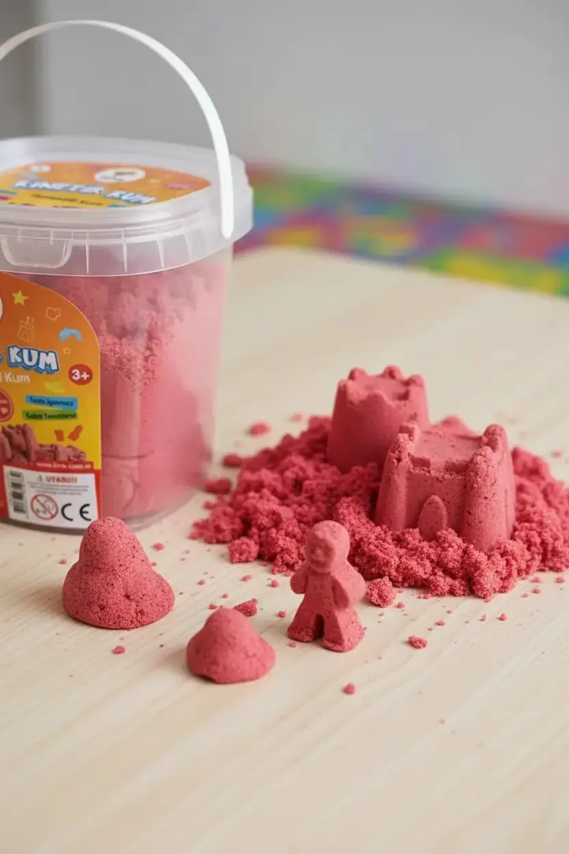 Lino Kinetik Kum 500 Gr – Kırmızı İle Eğlenceli Ve Yaratıcı Oyun