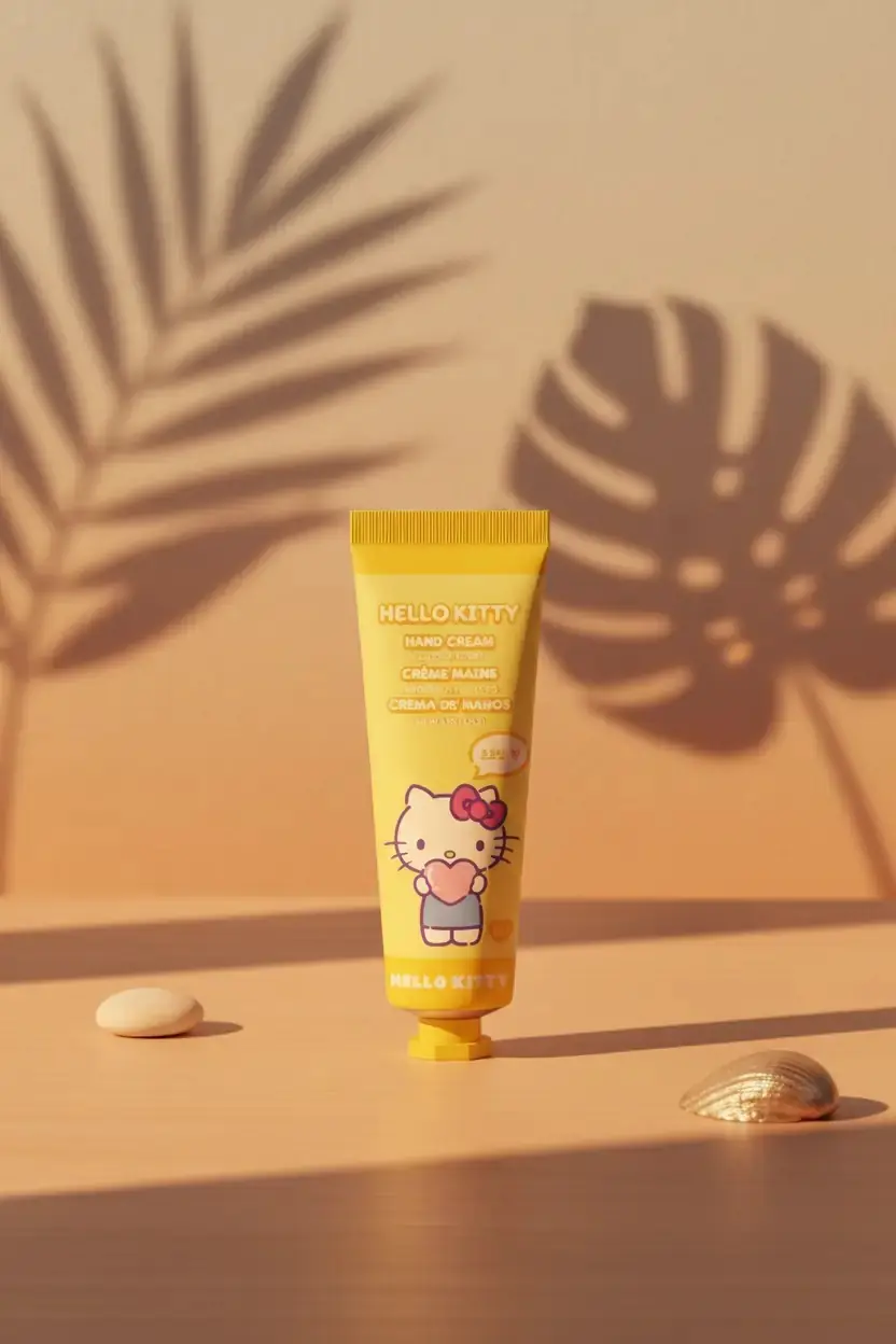 Sanrio Lisanslı Hello Kitty Hindistan Cevizi Kokulu El Kremi – Taşınabilir Günlük El Bakımı