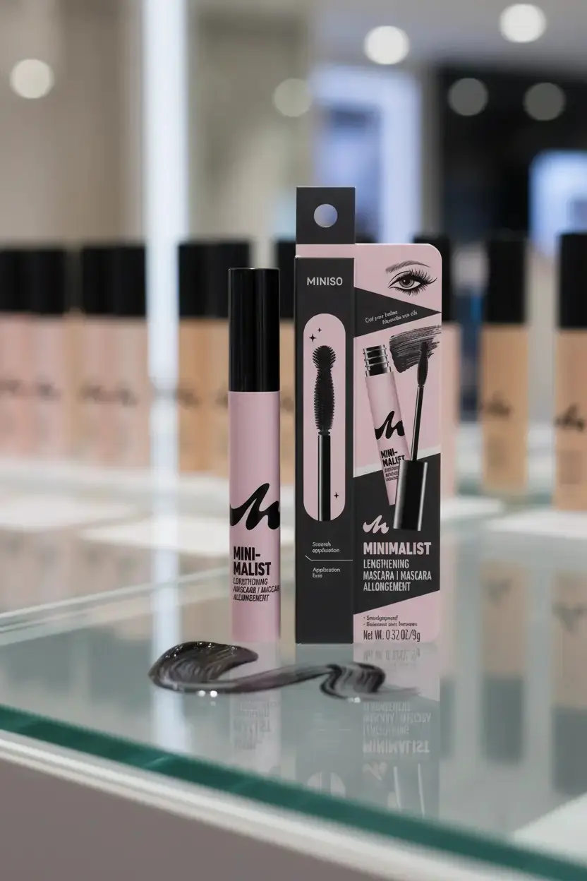 Miniso Lisanslı Minimalist Serisi Uzatma Etkili Maskara - Tek Tek Ayıran ve Ekstra Uzunluk Veren Siyah Maskara