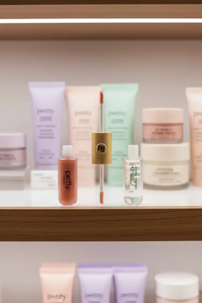 Pretty Beauty Çift Taraflı Gloss Ruj ve Lip Oil – Besleyici Nemlendirici Dudak Parlatıcısı Pb-408B