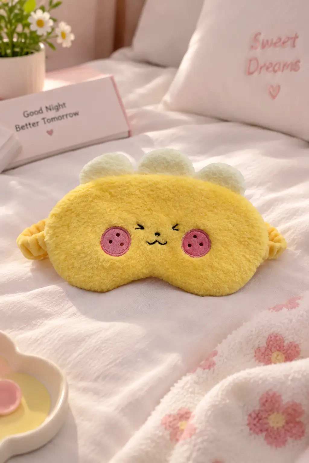 Miniso Lisanslı Minik Dostlar Serisi Flori Flowers Karakterli Yumuşak Dokulu Işık Engelleyici Uyku Gözlüğü
