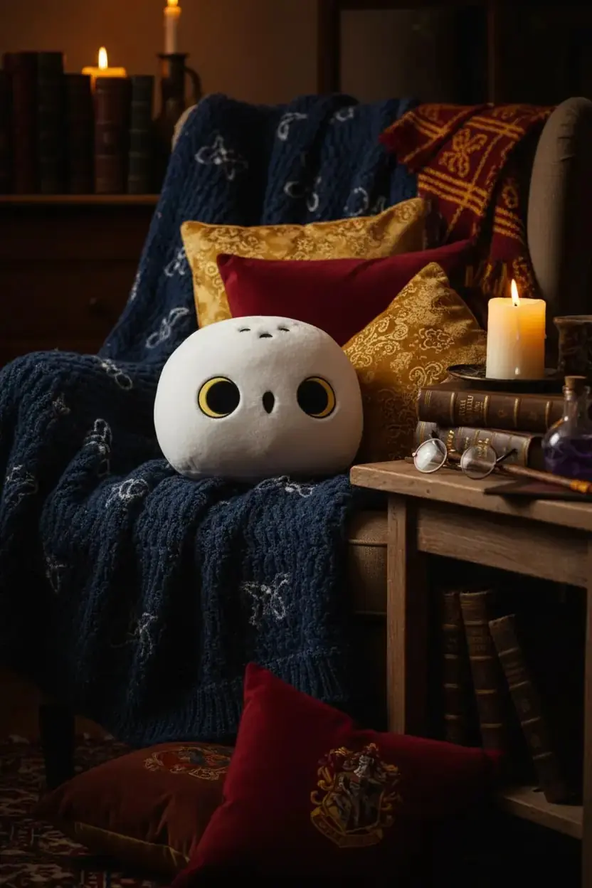 Miniso Lisanslı Harry Potter Hedwig Dekoratif Yastık – Yumuşak Dokulu 40 Cm