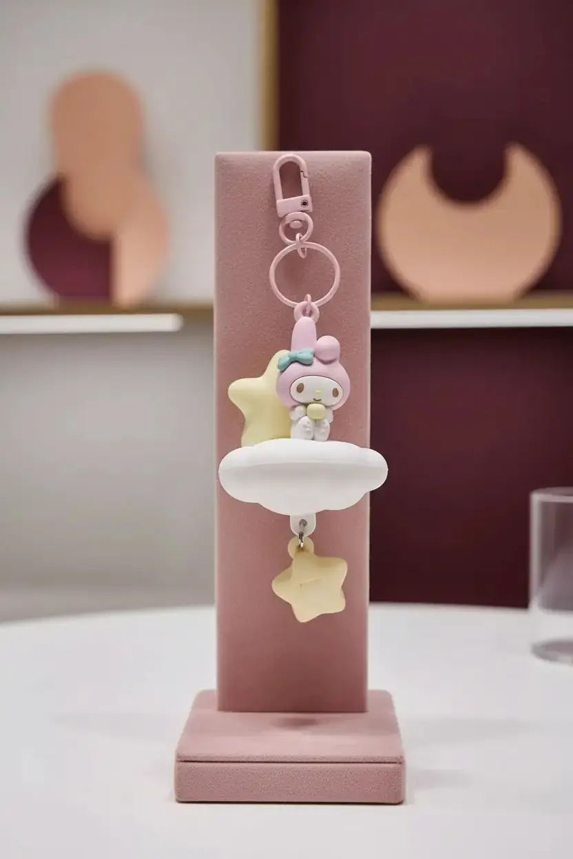 Sanrio Lisanslı My Melody Sweet Dream Koleksiyonu Bulut Işıklı Anahtarlık – Yıldız Figürlü Model