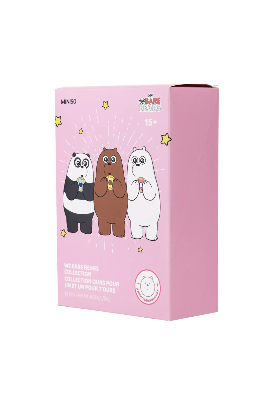 We Bare Bears Lisanslı Elma Özlü Meyveli Nemlendirici Kağıt Maske Ferahlatıcı Bakım