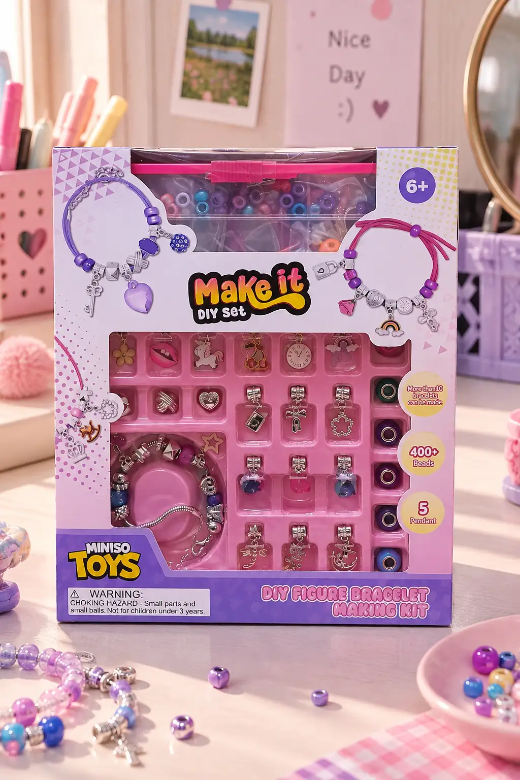 Miniso Lisanslı Transformation Serisi Askılı Kendin Yap Bileklik Seti 24 Cm – Tasarım Kutusu