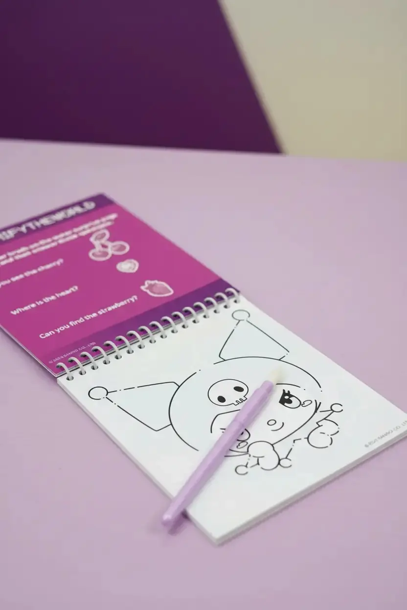 Sanrio Lisanslı Kuromi Mürekkepli Boyama Seti – Sihirli Parti Suyla Boyama