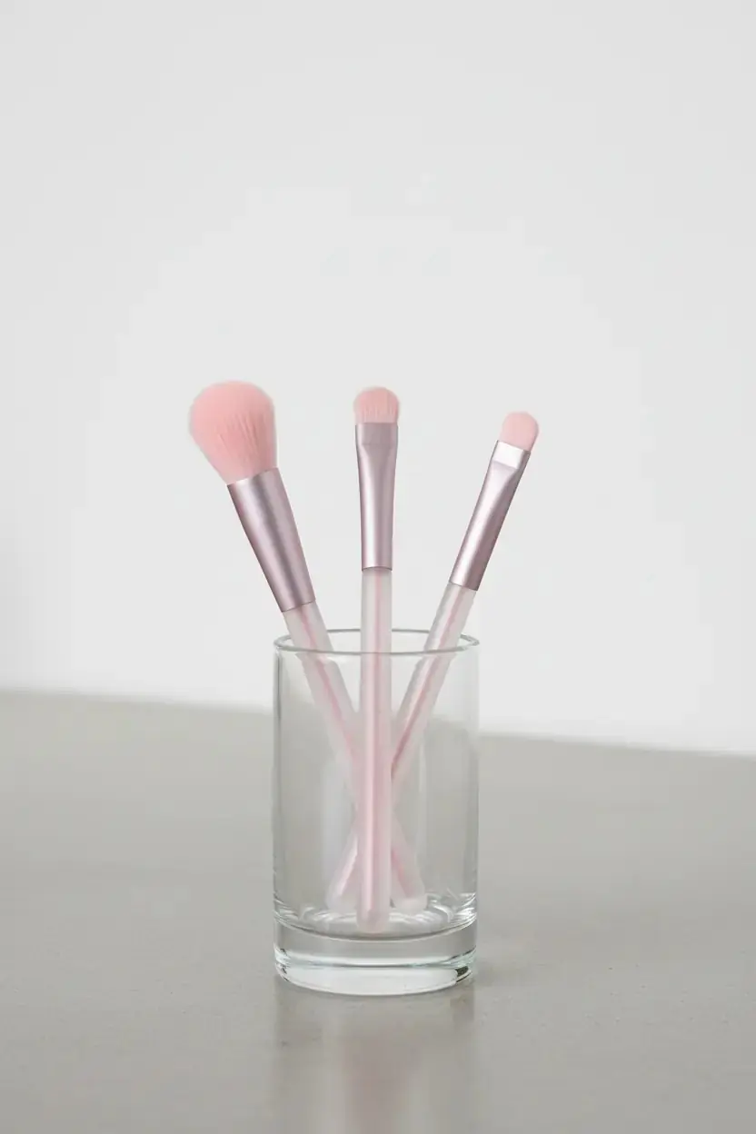 Miniso Lisanslı Parlak Pembe Serisi 3'lü Göz Makyaj Fırça Seti Yumuşak Kıllı