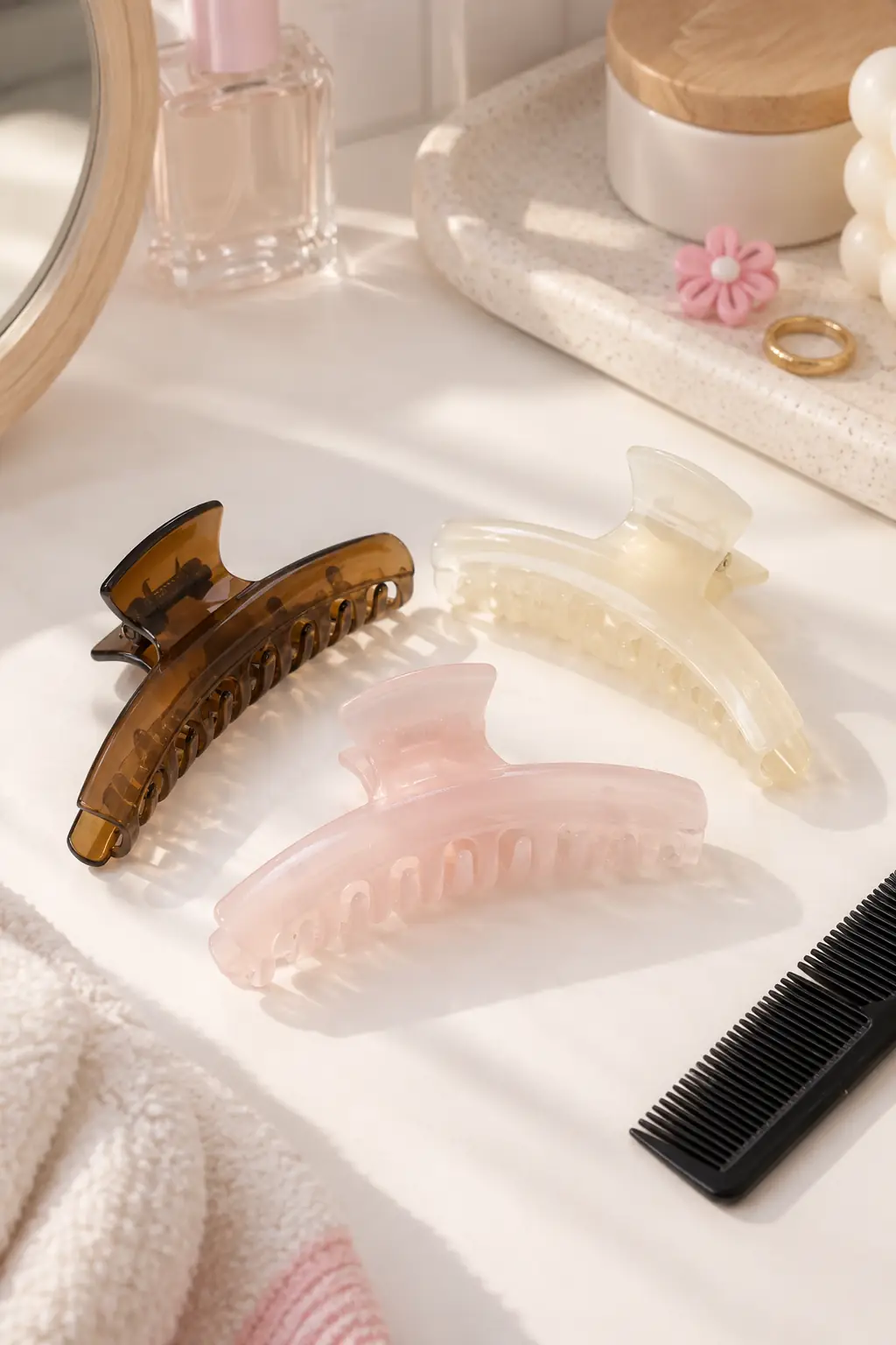 Miniso Lisanslı Basic Şeffaf Saç Tokası 14 Cm – Güçlü Tutuşlu Modern Tasarım
