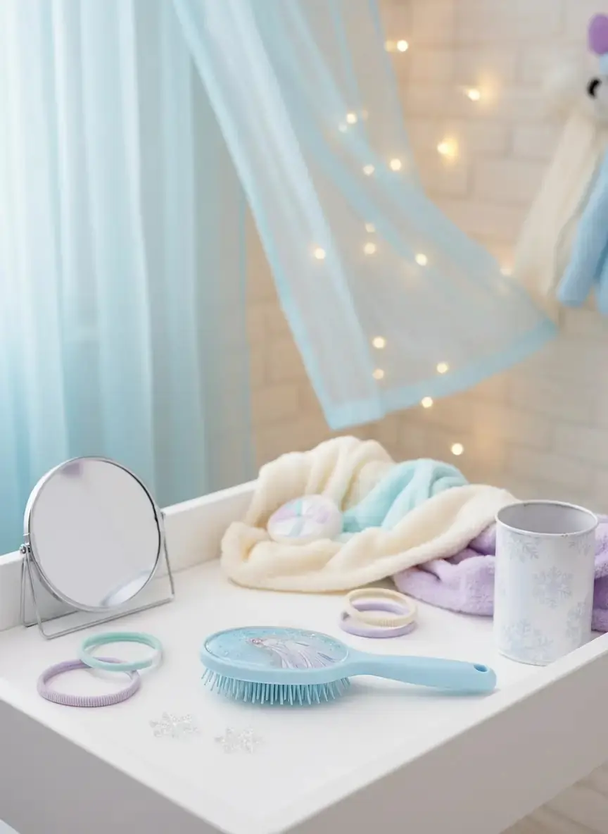 Disney Frozen Lisanslı Buz Prensesi Saç Fırçası – Anti-Statik ve Suya Dayanıklı Mavi Tasarım